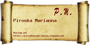 Piroska Marianna névjegykártya