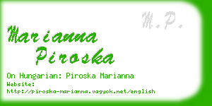 marianna piroska business card